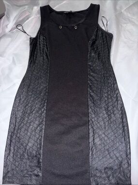 Symphony Black Sleeveless Panel Bodycon Dress Large
